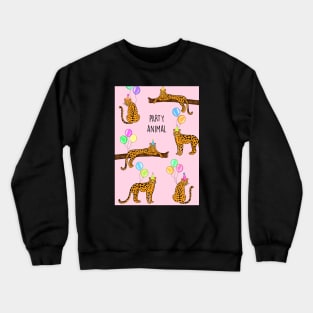 Party Animal (Pink) Crewneck Sweatshirt